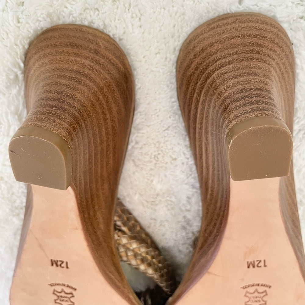 NEW Bernardo Sandals 12 Medium Leather Double Braid BRONZE PEWTER BUY NOW Price - Picture 8 of 15